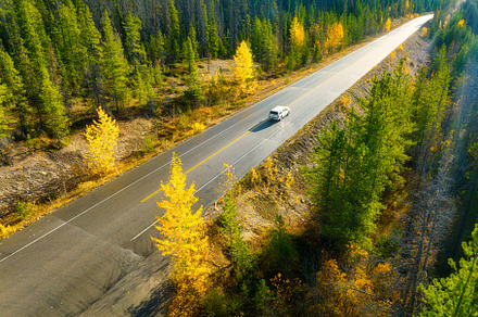 A drone view of a road, a Transportation Photo by Landscape and travel