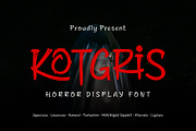 Kotgris - Horror Display Font, a Handwritten Font by twinstd (Thumbnail 1 of 7)