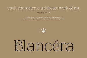 BLANCERA Display Serif