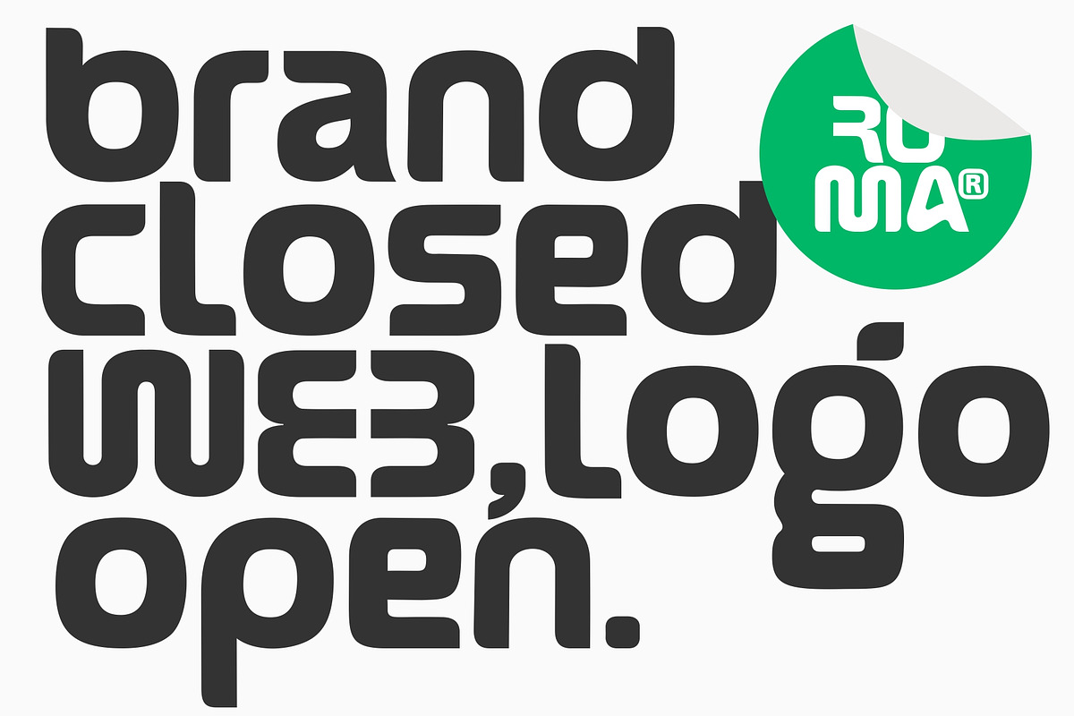 Roma - Logo Font, a Sans Serif Font by HRDR (Photo 5 of 12)