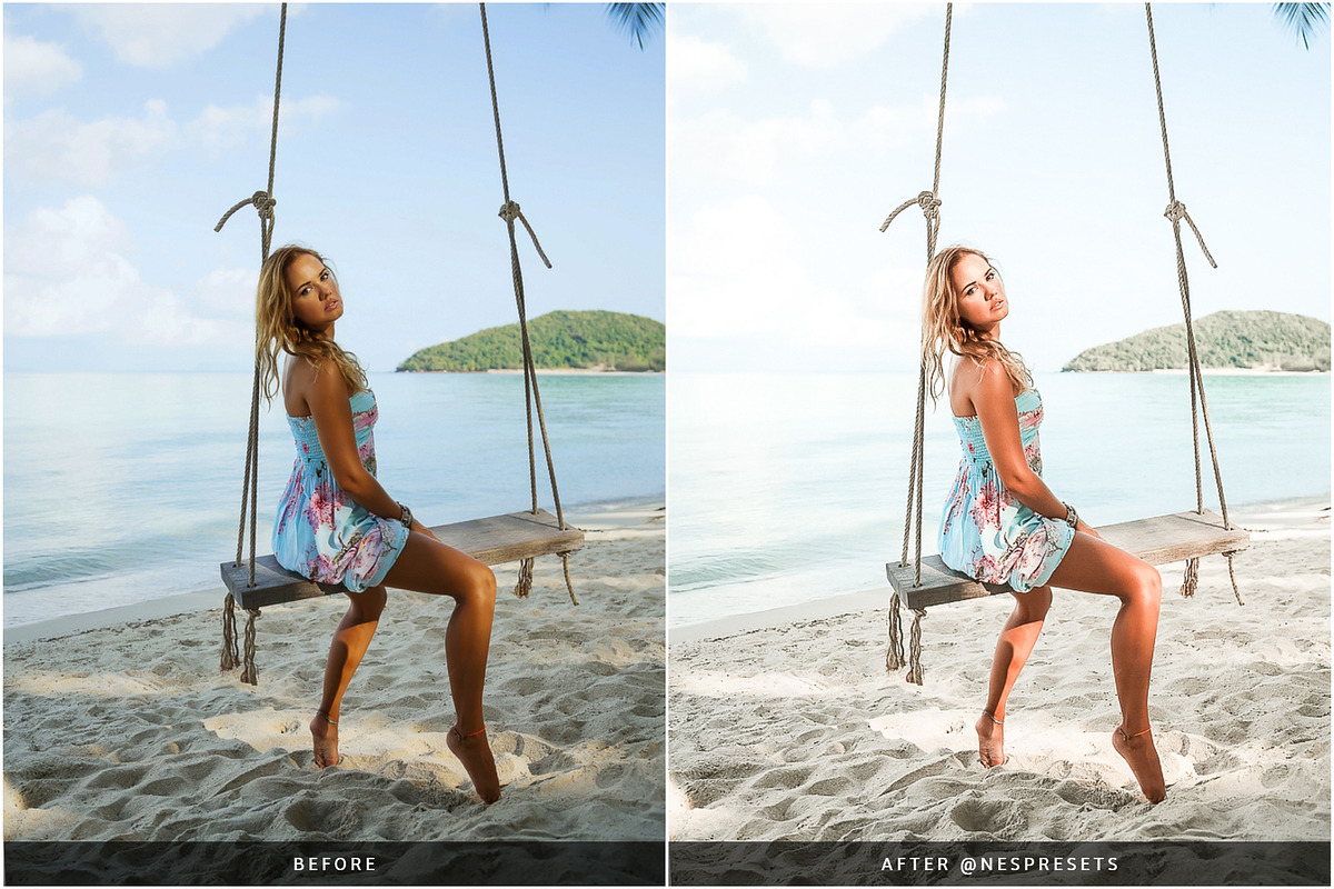 COCONUT LIGHT LIGHTROOM PRESETS, an Action Add-On by Nes Design Co (Photo 3 of 10)