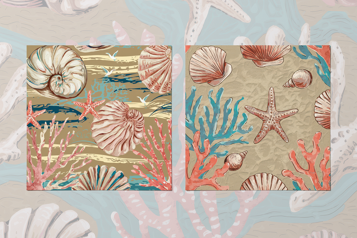 Vintage Marine Life, a Background Graphic by Curve Design (Photo 4 of 7)