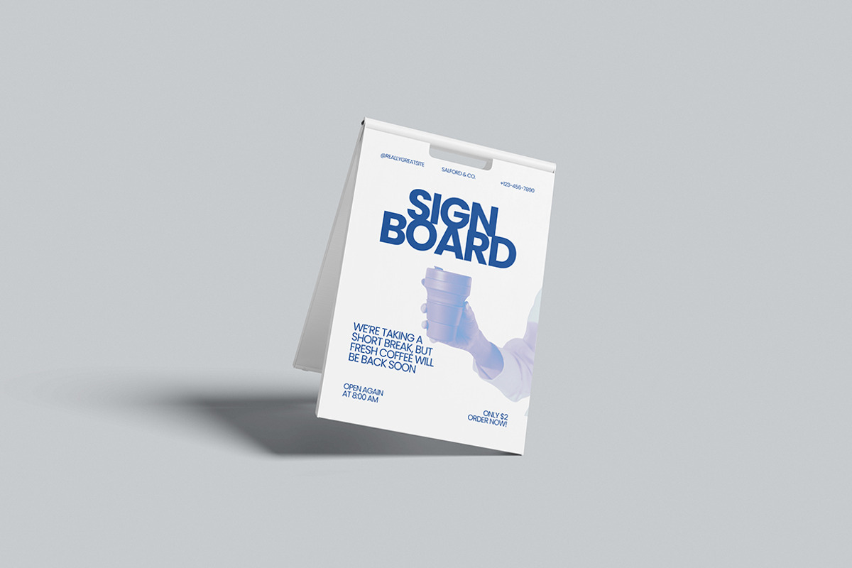 A-Frame Sign Board Mockup Set, an Advertising Mockup by Gatamotion (Photo 3 of 5)