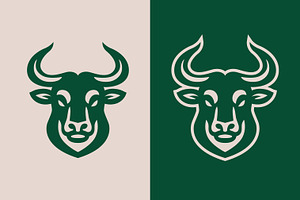 Bold Bull Logo Silhouette Brand, a Branding & Logo Template by Signatoro