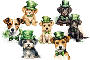 St. Patrick's Cute Dog Cliparts, an Animal Illustration by Mash Mash Stickers (Thumbnail 3 of 9)