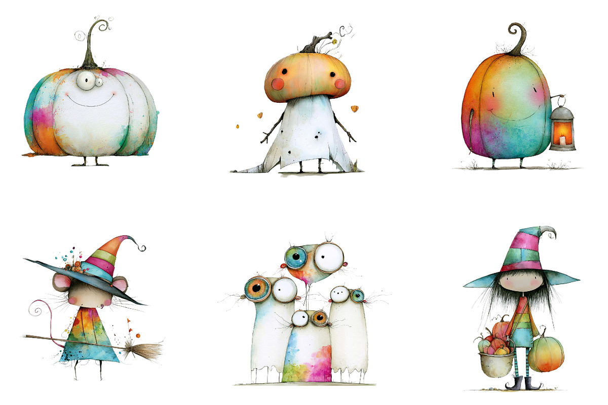 Halloween Clipart PNG, a Seasonal Illustration by CreationArt (Photo 4 of 5)