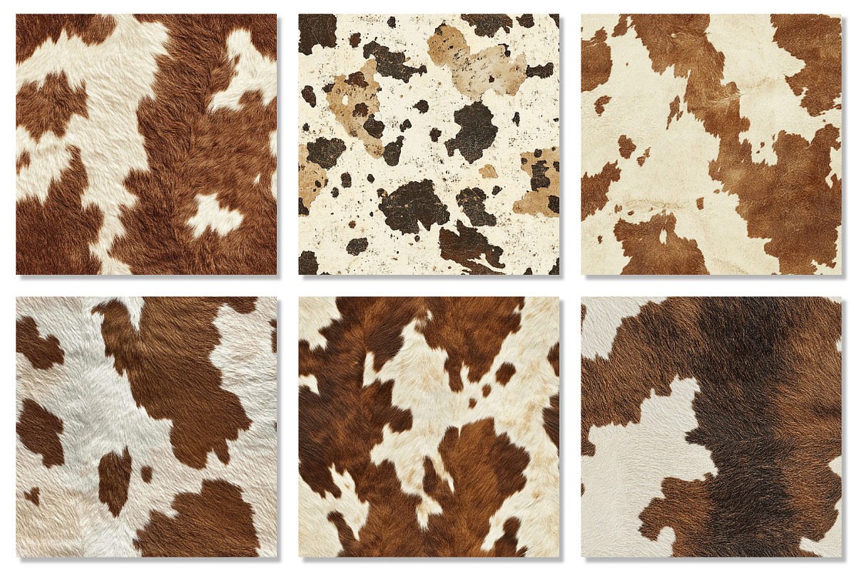 Cowhide Textures Digital Paper, a Texture Graphic by Dream Creation (Photo 3 of 7)