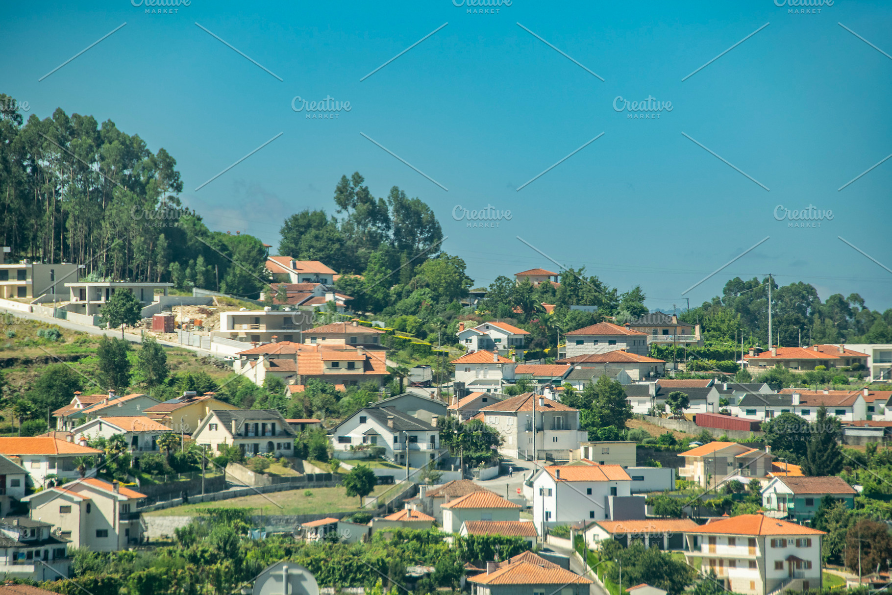 Cityscape of modern buildings near forest hills, an Architecture Photo by DanFLCreativo