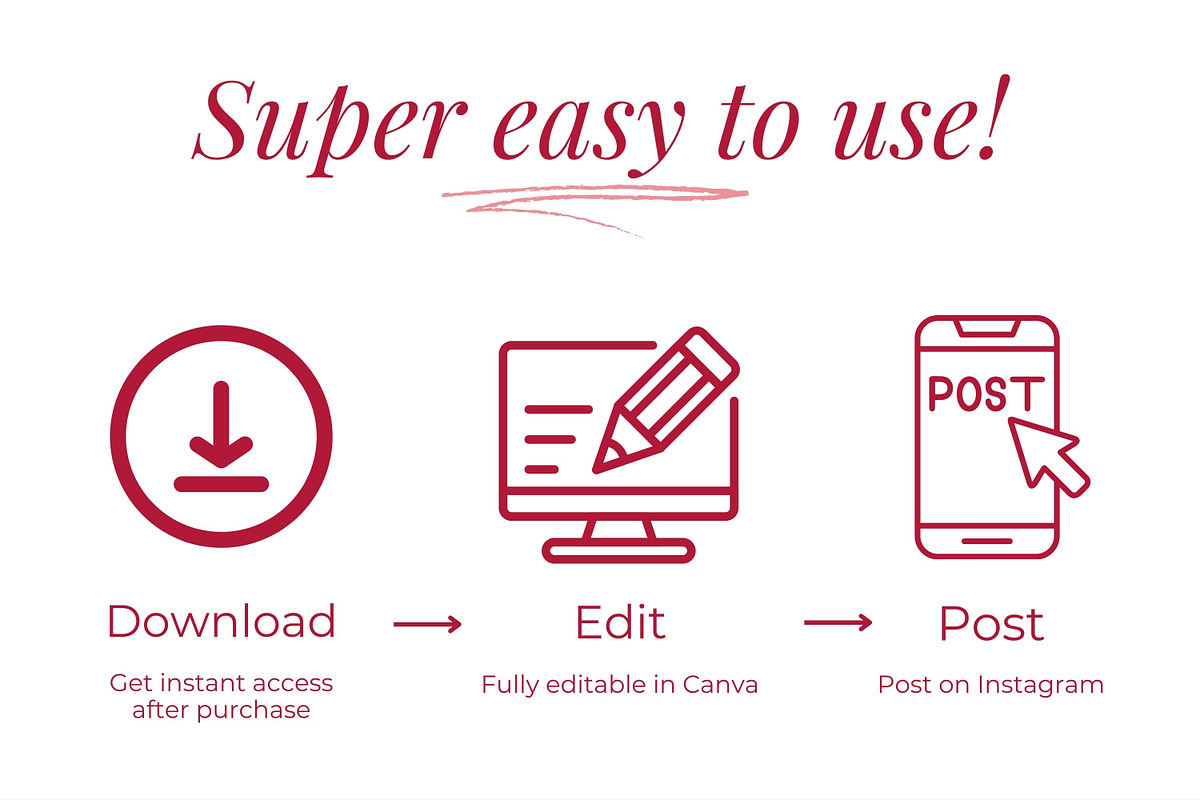 Ecommerce Instagram Posts Templates, a Social Media Template by Hell Yeah Designs (Photo 5 of 7)
