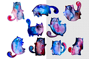Watercolor cats, an Object Graphic by Kotozoid (Thumbnail 2 of 2)