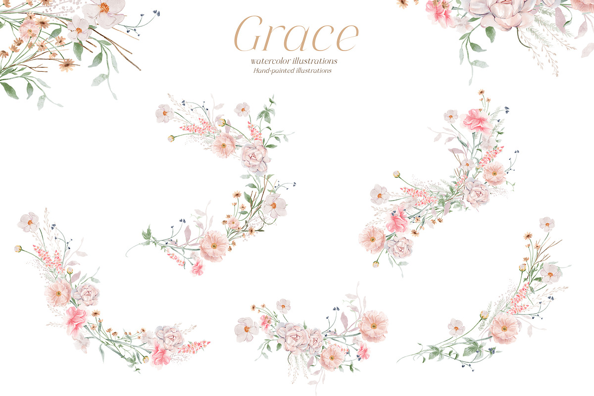 Wild floral illustrations - Grace, an Illustration by TheHappyGiftArt (Photo 5 of 10)