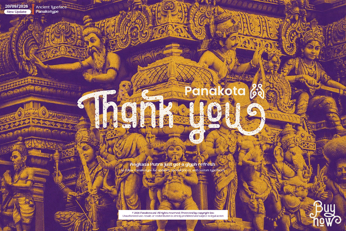 Angkasa Putra, a Blackletter Font by panakota studio (Photo 6 of 6)