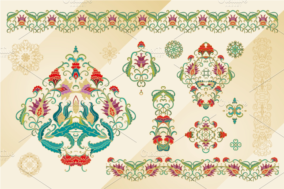 Floral frames, decor, patterns, a Decorative Illustration by Dainia (Photo 1 of 2)