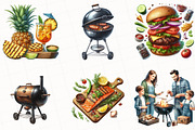 Summer Barbecue Day Clipart, an Illustration by OK Design (Thumbnail 3 of 5)