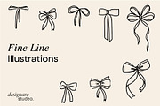Coquette Ribbons Illustration, a Decorative Illustration by ginni illustrations (Thumbnail 3 of 5)
