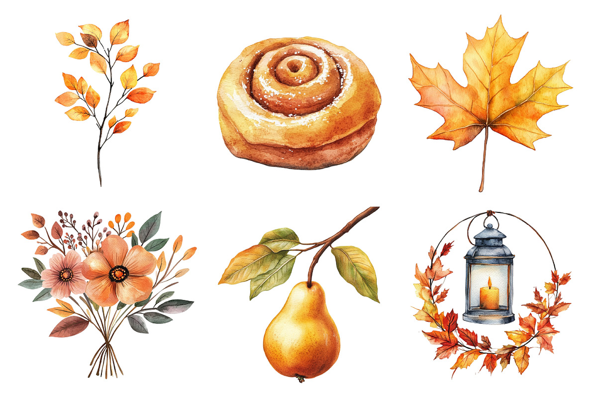 Minimalist Watercolor Autumn, an Illustration by Daily.Designs (Photo 3 of 4)