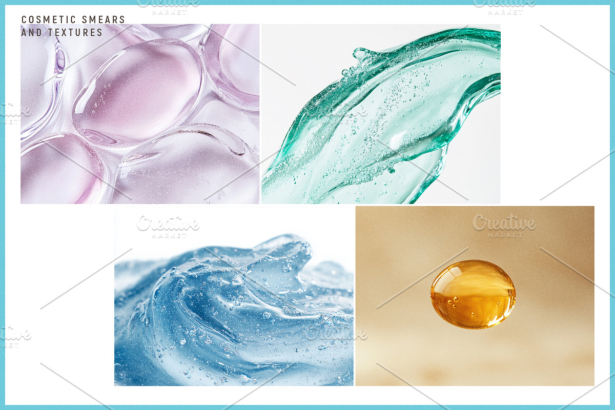 50 Skincare Gloss & Glow Textures, a Beauty & Fashion Photo by BOLD.Graphic (Photo 4 of 9)