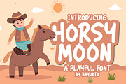 Horsy Moon – Playful Cartoon Font, a Sans Serif Font by Bayuktx (Thumbnail 1 of 7)