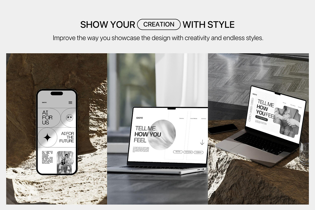 Gaiyo - Industrial Mockup Bundle, a Device Mockup by Creavora (Photo 3 of 11)