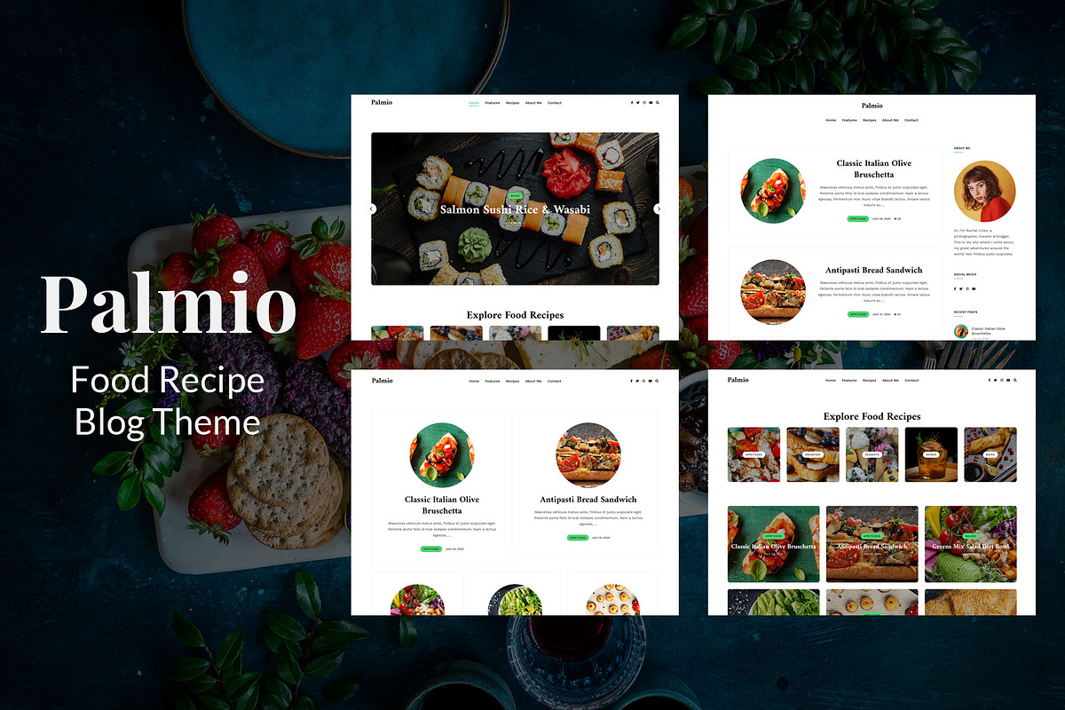 Palmio - Food Recipe Blog Theme, a WordPress Template by MatchThemes (Photo 1 of 4)