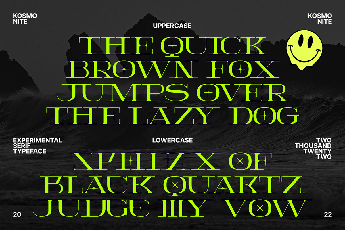 Kosmonite - Experimental Serif Fonts, a Font by Konstantine Studio (Photo 2 of 3)