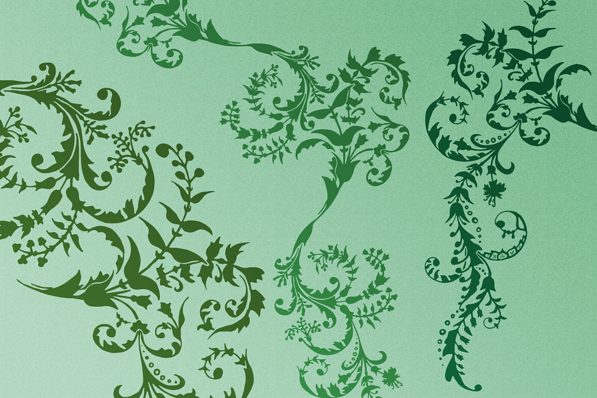 100 Retro Flower Ornaments, a Brush Add-On by xresch (Photo 11 of 12)