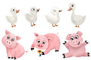 Cute farm animals, an Animal Illustration by LikaYu (Thumbnail 4 of 6)