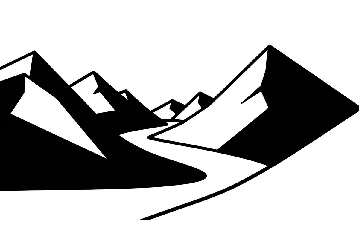 50 Mountain Landscape Silhouette Bun, an Illustration by Designer_Momina (Photo 3 of 51)