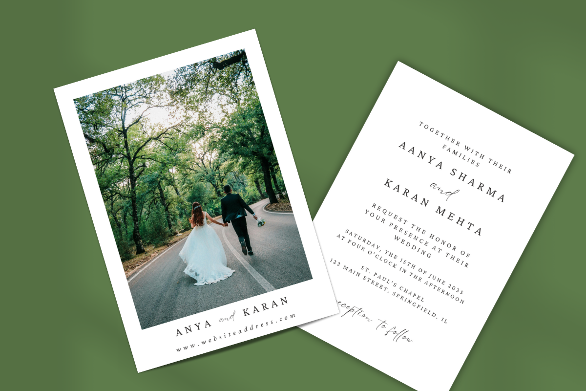 Minimalist Photo Wedding Invitation, a Templates & Theme by Elegant_Studio44 (Photo 4 of 4)