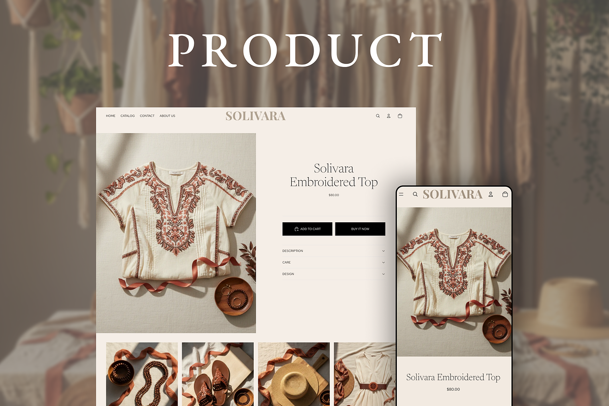 Solivara Boho Fashion Shopify Theme, a Shopify Template by AtelierDuVow (Photo 9 of 10)