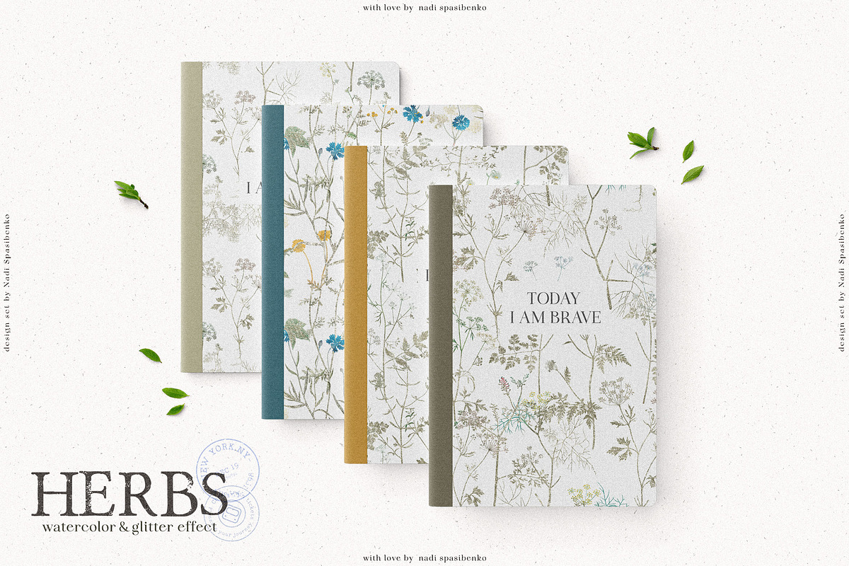 HERBS || Botanica & Glitter Effect, an Illustration by nadispasibenko (Photo 8 of 8)