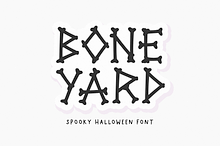 Boneyard | Skeleton Halloween Font