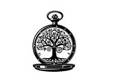 Steampunk Tree of Life Symbol Bundle, an Illustration by yasushie (Thumbnail 16 of 31)