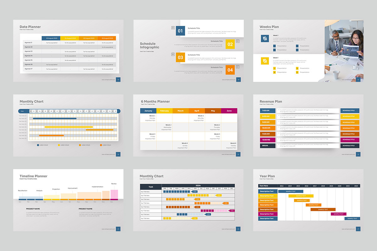Schedule Planner PowerPoint, a Presentation Template by Stock Shape (Photo 4 of 4)