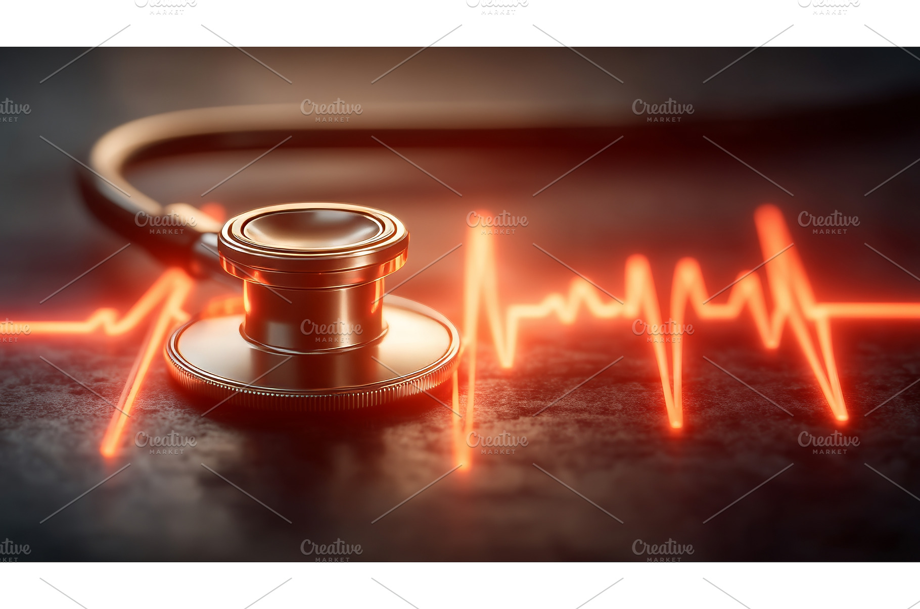 A graph of heartbeats with a, a Health & Medical Photo by ZinetroN