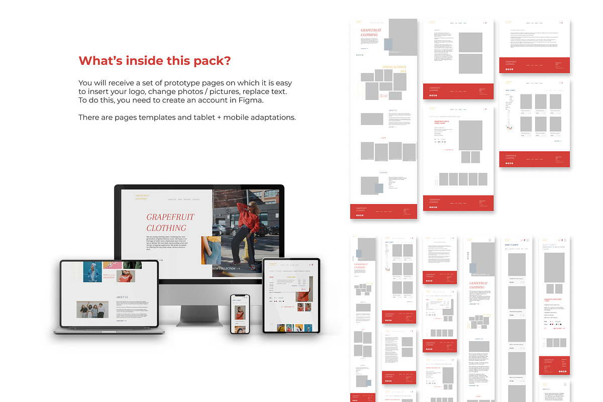 Clothing store template (Figma), a Wireframe Template by helgascandinavus (Photo 2 of 6)