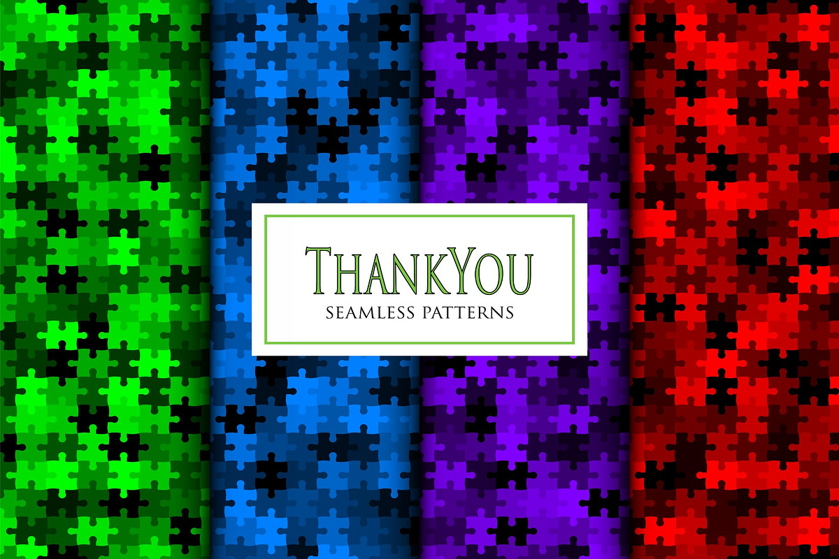 Vector jigsaw puzzle mozaic camo set, a Pattern Graphic by ArchonDigitalShop (Photo 9 of 9)