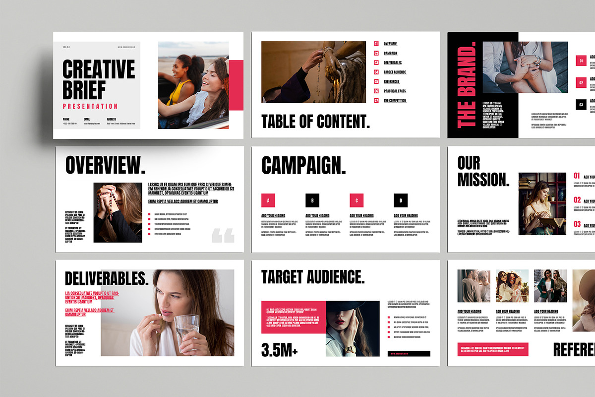 Creative Brief Presentation Template, a Presentation Template by MightyDesign (Photo 1 of 7)