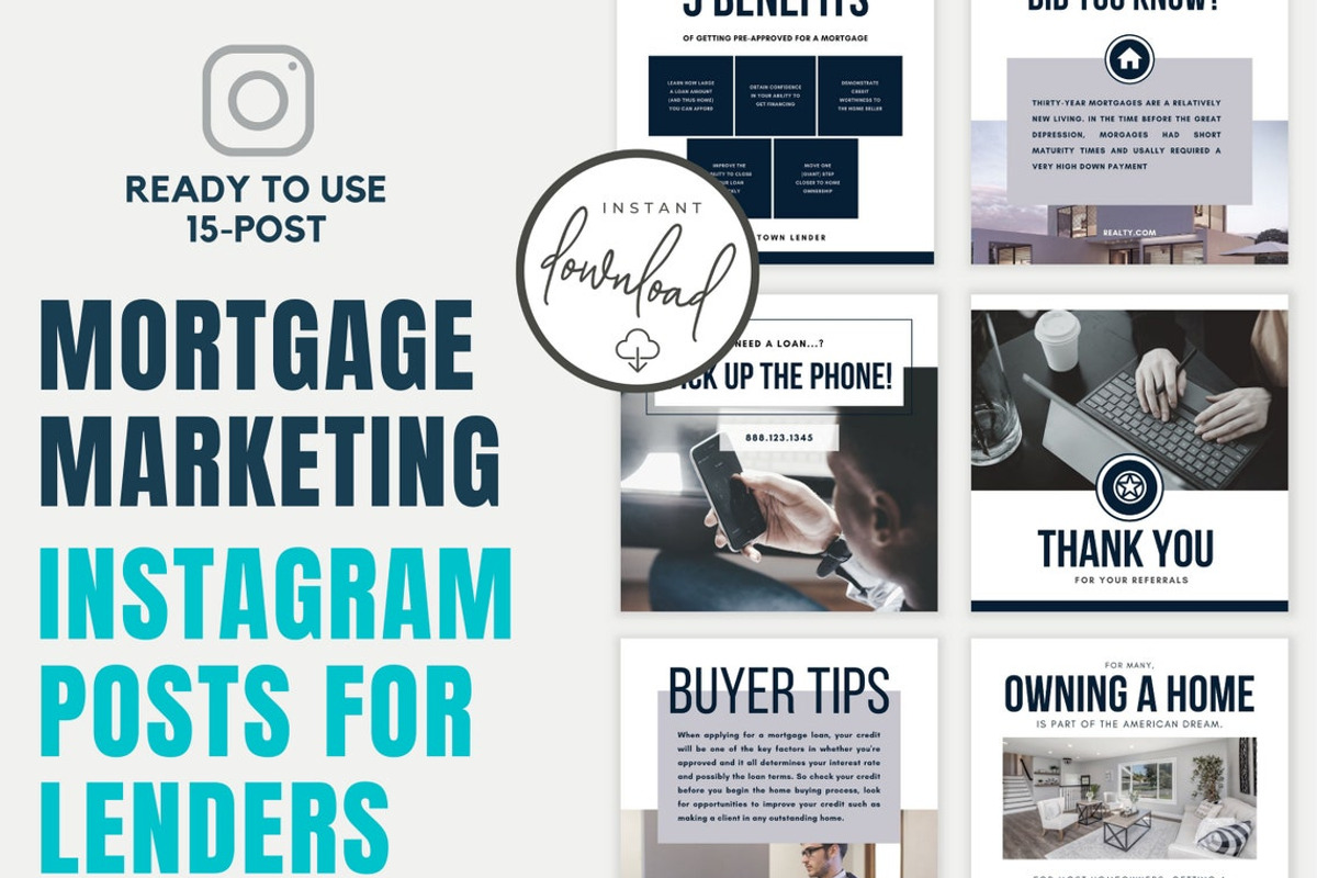 Mortgage Marketing Instagram Posts, a Social Media Template by RealEstateDreams (Photo 4 of 6)