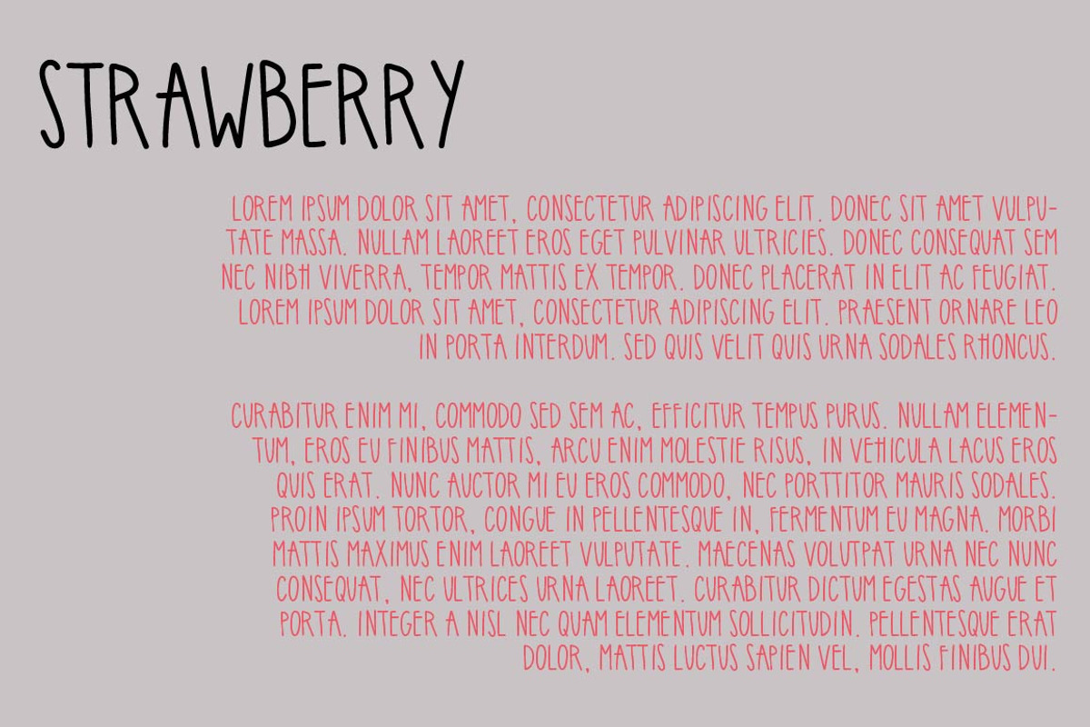 strawberry | handwritten sans serif preview 7