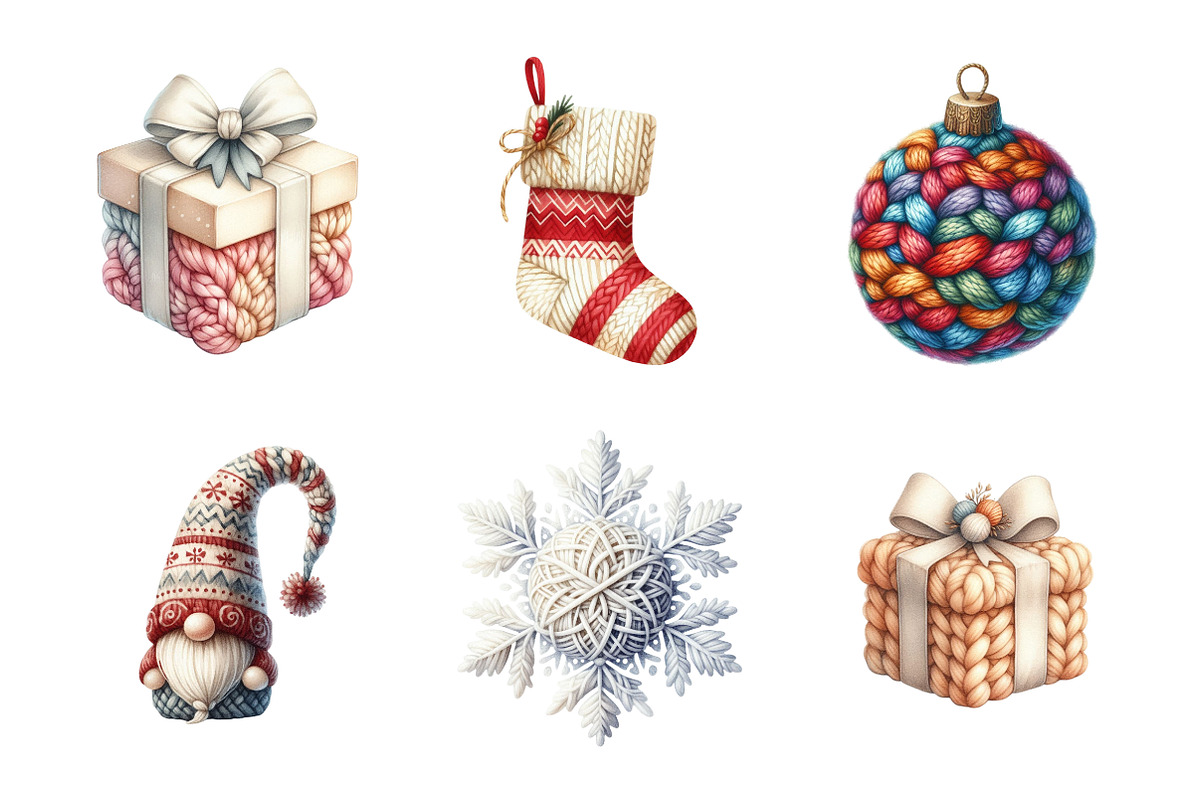 Faux Yarn Christmas PNG, an Illustration by Design Market (Photo 5 of 5)