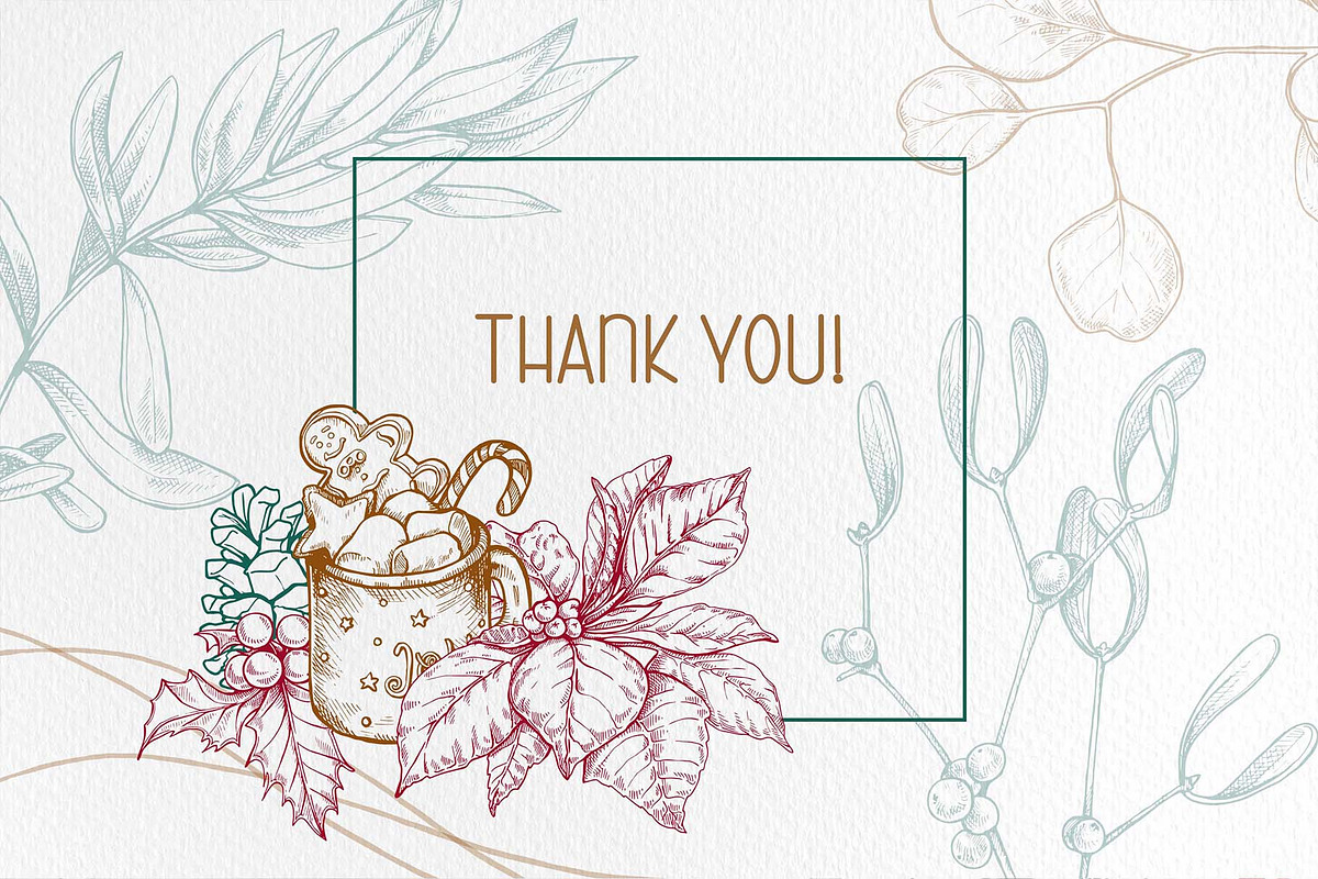 Christmas Line Art Clipart, a Decorative Illustration by BalanceUA (Photo 8 of 9)