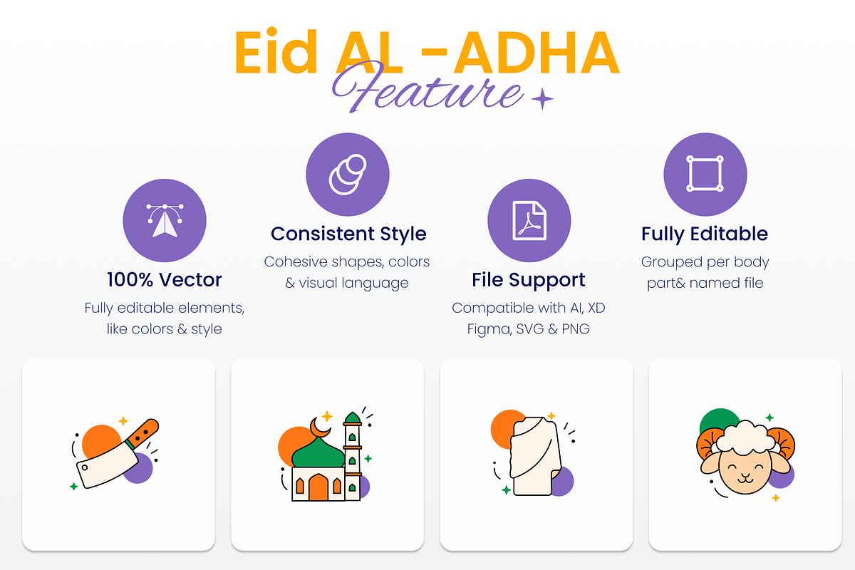 Eid Al-Adha Icon Pack, a Solid Icon by Premast (Photo 1 of 7)