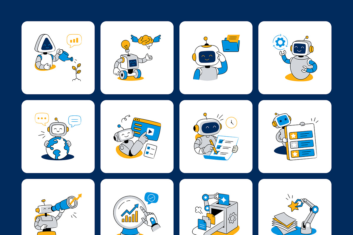 99 AI Flat Illustrations, a Technology Illustration by Vectors Market (Photo 10 of 11)