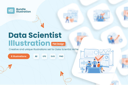 Illustration of Data Scientist, a Person Illustration by alwie99d