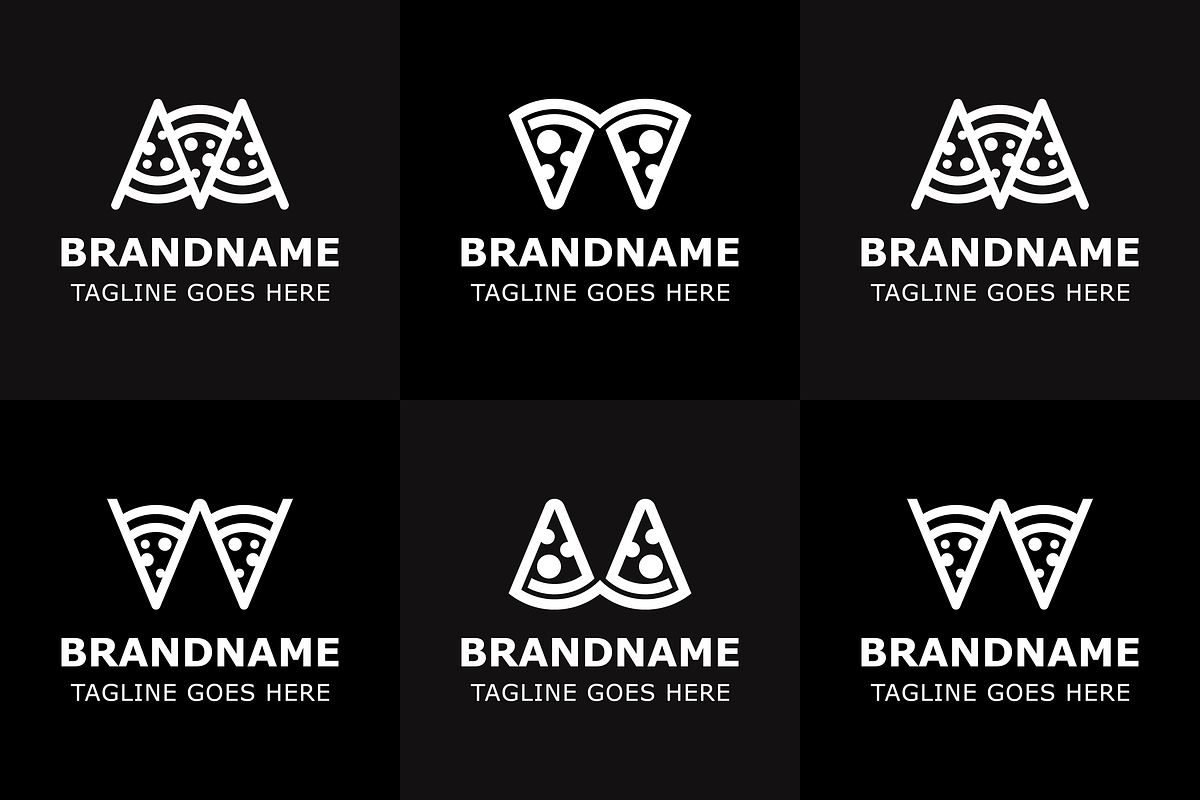 Letter M W Pizza Logo Set, a Branding & Logo Template by Pray Art Design Studio (Photo 2 of 2)