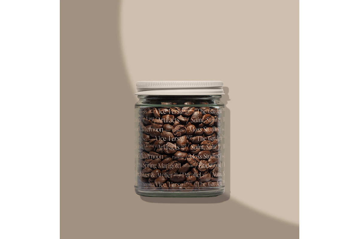 Coffee Bean Jar Mockup, a Cups & Container Mockup by Copal (Photo 17 of 17)