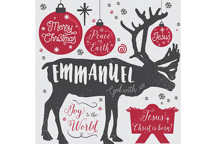 Christian Christmas Caribou icons