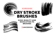 53 Dry Stroke Photoshop Brushes, a Brush Add-On by UnicDesign (Thumbnail 1 of 4)