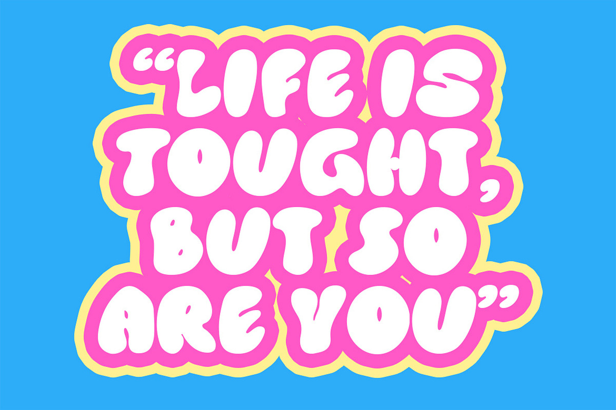 Wobbble - Bubble Display Font, a Font by Pekotype (Photo 9 of 12)
